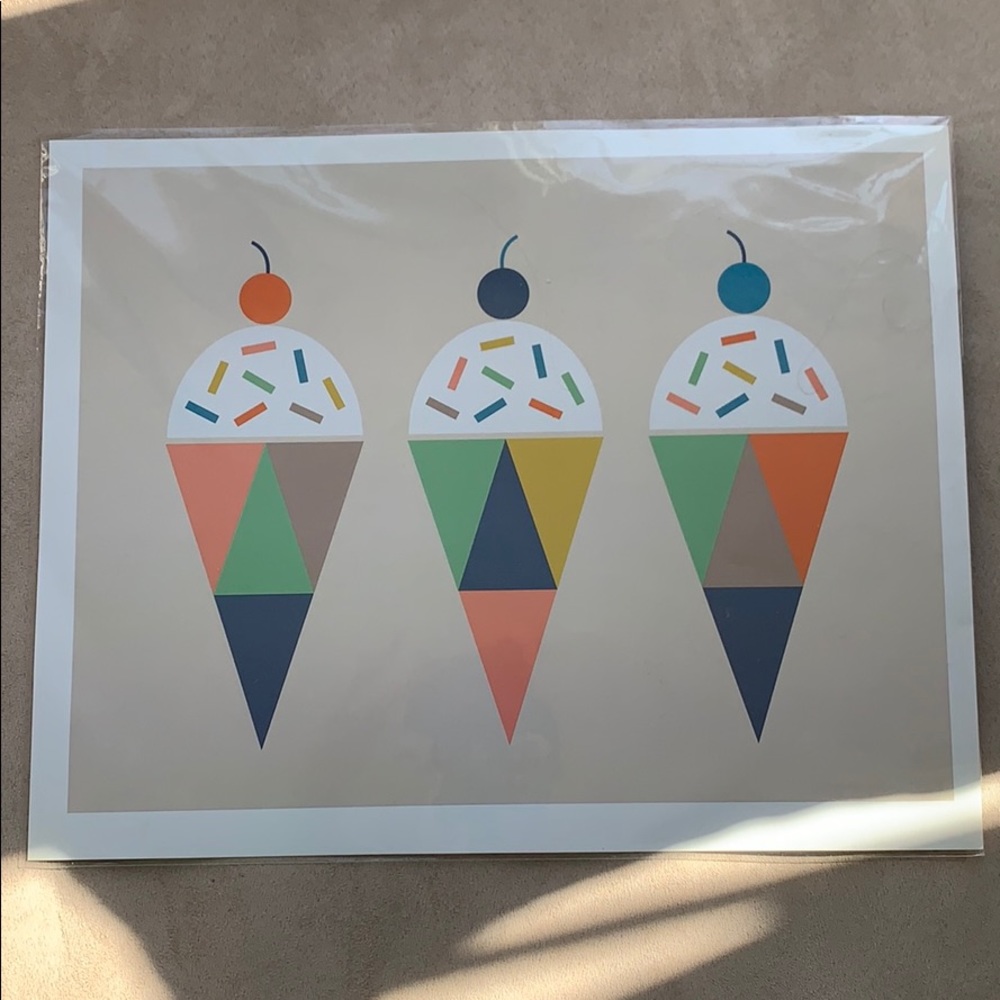 NWT The Land of Nod Ice Cream Print